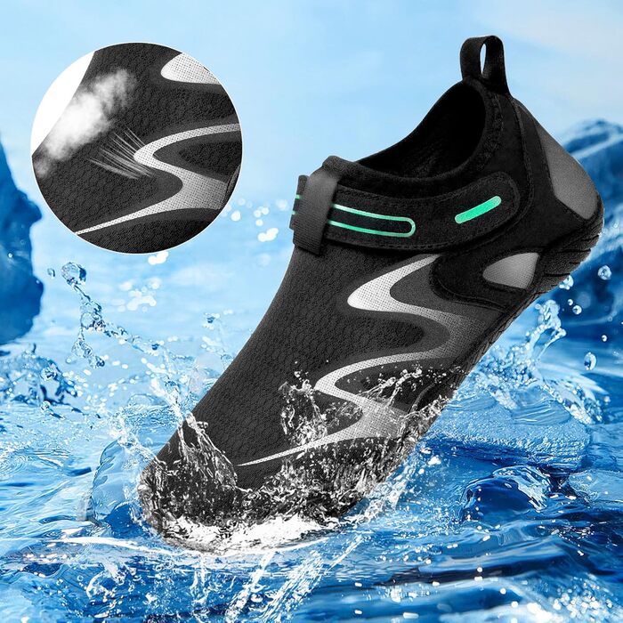 Чоботи для плавання та водних видів спорту: чорні, 41 EU (для жінок та чоловіків)