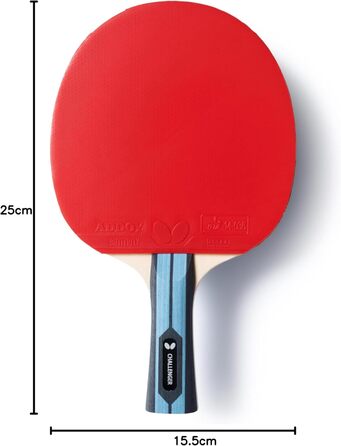 Набір ракет для настільного тенісу Butterfly Challenger | Професійні ракетки для початківців та досвідчених гравців | ITTF, чорний, айсблю, конкав