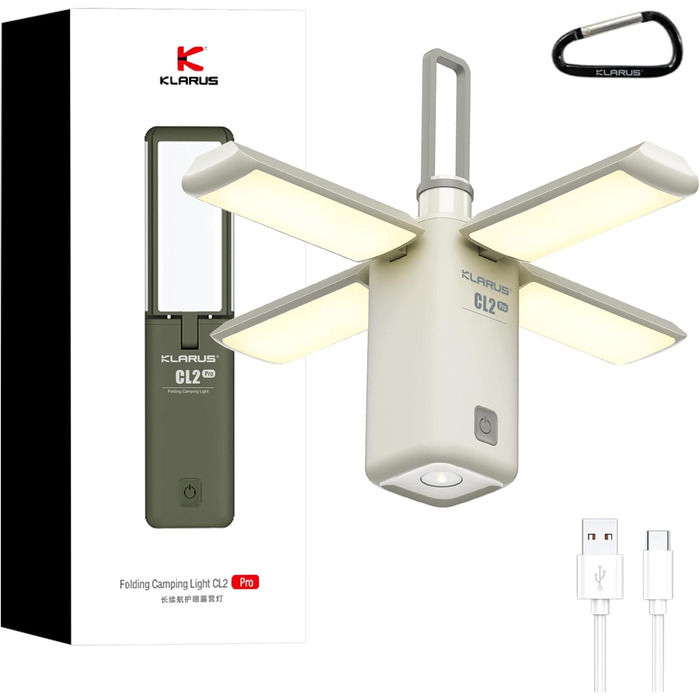 KLARUS Cl2 Pro: Багатофункціональний кемпінговий ліхтар з акумулятором 10000 mAh, 750 люмен, 8 режимів, IPX5, для кемпінгу, риболовлі та надзвичайних ситуацій