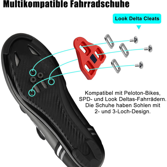 Велосипедні шкарпетки для чоловіків та жінок, шосейні велосипеди, сумісні з SPD/SPD-SL/Look Delta Klicksystem, велосипедні шкарпетки для спінінгу, шосейні велосипеди, 39 EU, сірий колір