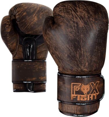 Боксерські рукавички FOX-FIGHT Legend з натуральної шкіри для боксу, кікбоксингу, муай тай, тренувань і спарингів