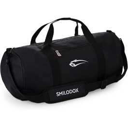 Спортивна сумка Smilodox Classic 2.0 чорна, унісекс, для тренувань, фітнесу, спортзалу та подорожей з багатьма відділеннями, ручна та плечова