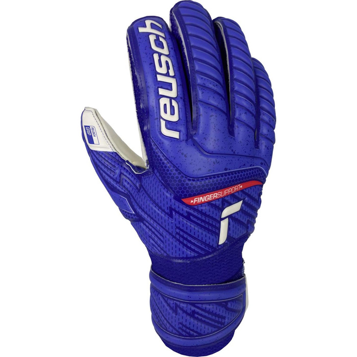 Воротарські рукавички Reusch Attrakt Grip Finger Support Junior, сині/білі, розмір 7, унісекс