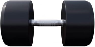 Гантель GORILLA SPORTS 40 кг, кругла, гумова, гантель для фітнесу з чавунним осердям, нековзка рукоятка, чорна