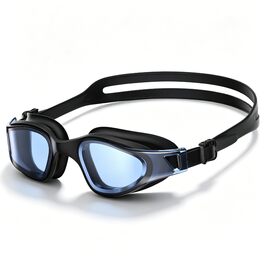 Окуляри для плавання чоловічі/жіночі Schwimmbrille, антифог, UV-захист, водонепроникні, регульовані, чорно-сині
