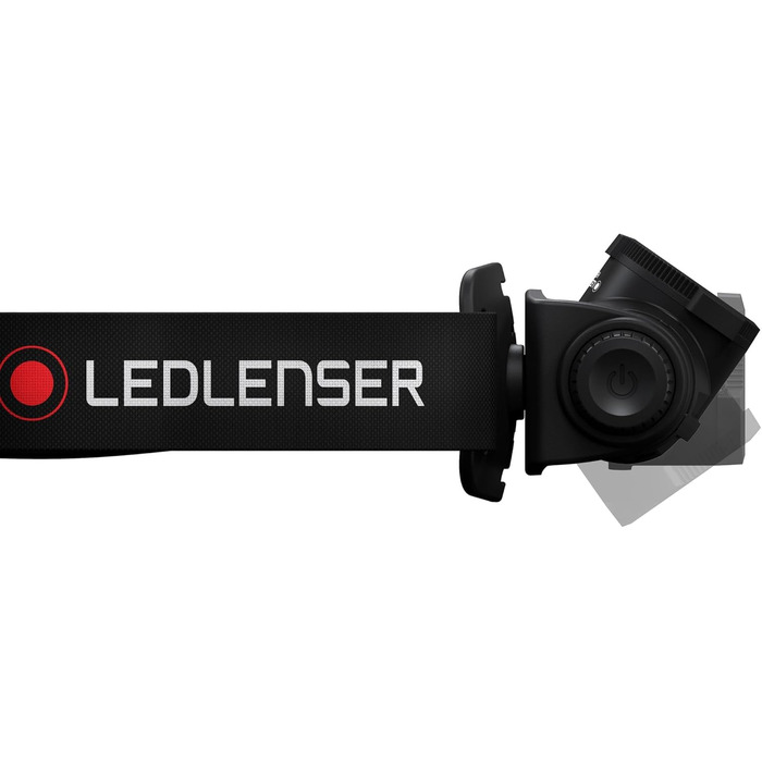 Ліхтар налобний LED Ledlenser H5R Core, 350 люмен, водонепроникний IP67, регульований, поворотний, з плавним регулюванням яскравості, 2xAA батарейки, дальність освітлення 160м, з батарейками