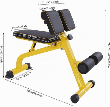 Римський стілець Hyperextension: регульований тренажер для гіперекстензії, спини та преса для домашнього спортзалу