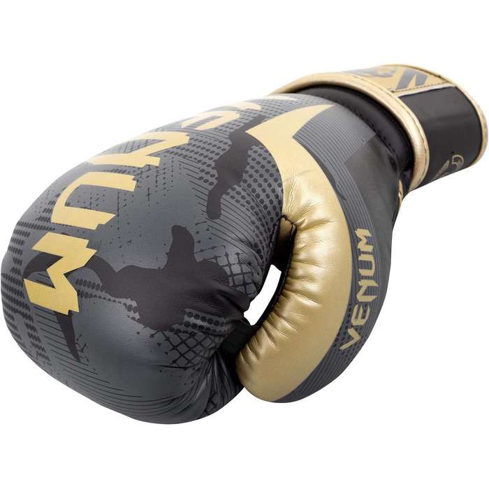 Боксерські рукавички Venum Elite Dark Camouflage, Gold, 8 Oz