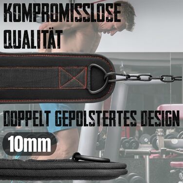 Пояс для віджимань EVO Fitness, міцний, регульована ланцюг, пояс для важкої атлетики, підтримка спини, пояс для підтягувань, чоловічий/жіночий, бодібілдинг, пауерліфтинг, чорний