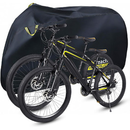 Водонепроникний чохол для велосипеда на 2 велосипеда, 420D, чорний - захист від дощу, снігу та UV променів