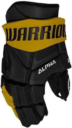 Хокейні рукавички Warrior Alpha LX2 MAX Junior чорні/золоті, 11 дюймів