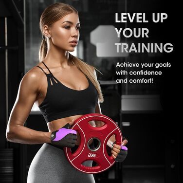Рукавички для тренувань жіночі та чоловічі Weightlifting, для фітнесу та спортзалу, дихаючі, фіолетові, розмір M