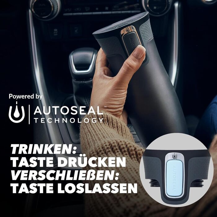 Термокружка Contigo West Loop Autoseal 470 мл, нержавіюча сталь, для кави та чаю, з кришкою від протікання (Iced Aqua)
