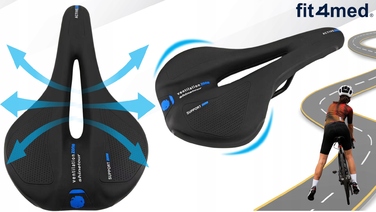 Велосипедне сідло Fit4Med Airflow — м'яке, з пінополіуретаном, 150 мм