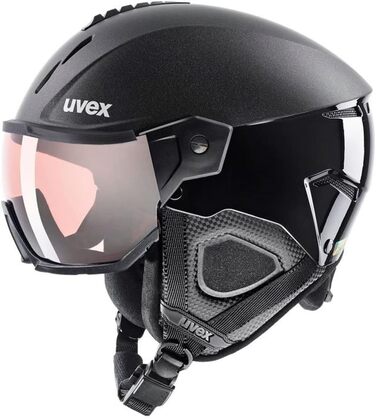 Лижний шолом uvex Instinct Visor Pro V з візором, для жінок і чоловіків, регульований розмір, чорний, 59-61 см