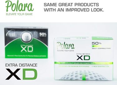 Гольф-м'ячі Polara Ultimate Straight Extra Spin Premium для дальності й корекції хука/слайсу, 12 шт.