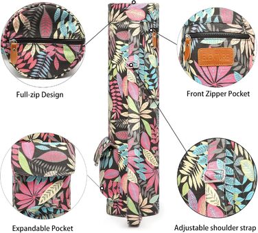 Сумка для йога-килимка Yogamatten-Tasche з плечовим ременем та кишенями, унісекс, кольорові листя