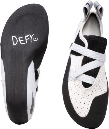 Кріпимо-скальний взуття EVOLV Defy LV для початківців: боулдеринг та індоор-альпінізм, сірий/білий, 38.5 EU