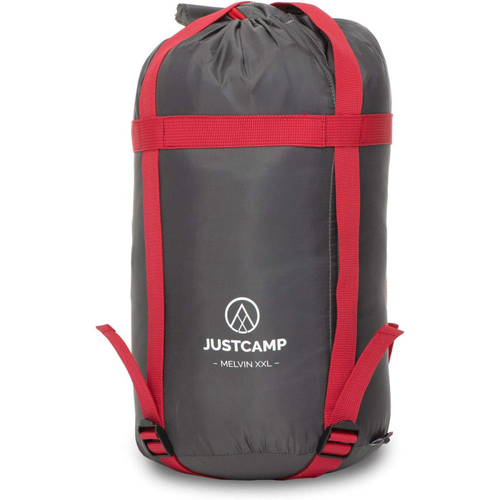 Сплячий мішок Justcamp Melvin XXL 4 сезони для дорослих, сірий