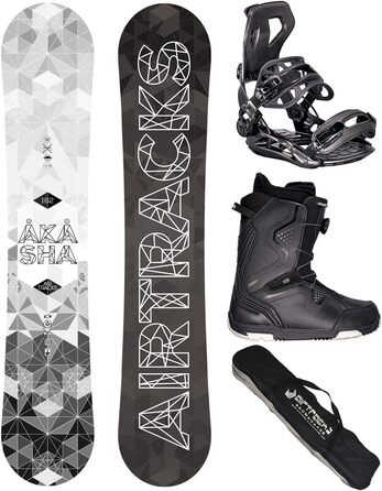 Airtracks Snowboard Set Akasha Wide Hybrid Rocker: сноуборд, кріплення Master, черевики, сумка (152, 157, 159, 162 см)