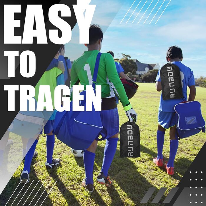 Ворота для футболу RUNBOW для дітей, портативні, для заднього двору, дитячі тренування, з сумкою для перенесення, 2.7 x 1.5 м, чорні