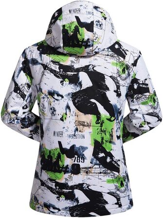 ALSOGO Комплект гірськолижний чоловічий: куртка та штани, зимовий, водонепроникний, вітронепроникний, з капюшоном, для сноуборду, розмір XL, колір зелений