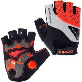 Велосипедні рукавички для чоловіків та жінок, напівпальцеві, дихаючі, антиковзні - помаранчевий, розмір M