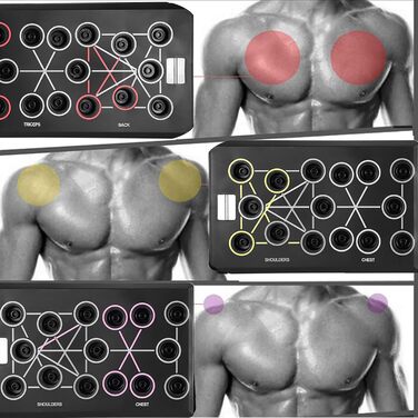 GLKEBY Тренажер для віджимань Push-Up Rack Board 15-в-1, складаний, багатофункціональний, портативний, регульований