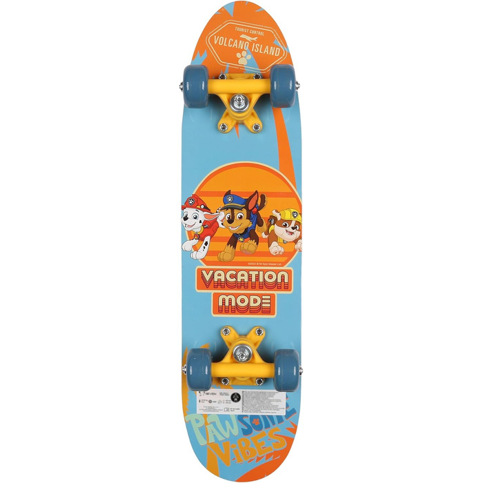 Скейтборд Paw Patrol Chase дерев'яний для хлопчиків 61 см, нековзке покриття, до 50 кг, багатокольоровий