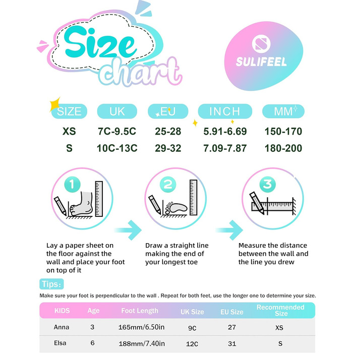 Ролики дитячі SULIFEEL регульовані, світлові, для дівчаток та хлопчиків, 3-точкові, для початківців, розмір S (29-32 EU), XS (25-28 EU)