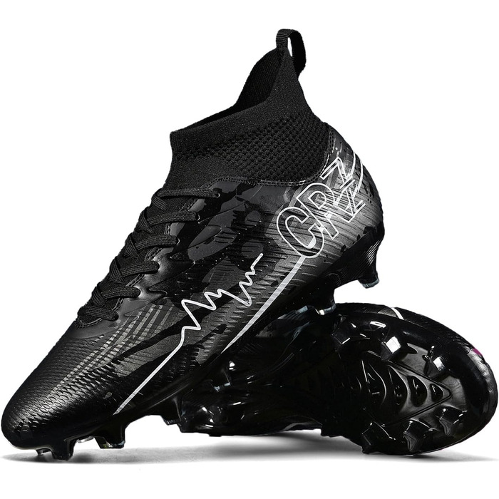Футбольні черевики для чоловіків та жінок, зала, юніорські, тренувальні, унісекс (39/40 EU, 033 Ag Schwarz)