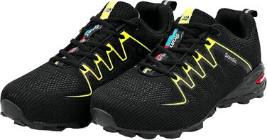 Чоловічі та жіночі трекінгові кросівки для піших прогулянок та бігу. Зручні кросівки для активного відпочинку, розмір 43 EU, чорно-зелені