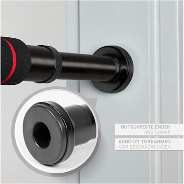Розсувний турнік Sport-Tec Pull-Up 4.0 для дверного отвору, чорний, 63-101 см