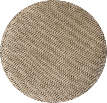 Крісло для медитації Cushy™ - кругле, 10/15 см, з льонованої тканини, з наповнювачем з пшениці. Килимок для медитації та релаксації. Зроблено в Німеччині (15 см, Smoky Biscuit)