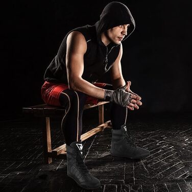 Боксерські черевики для чоловіків, Муай Тай, кікбоксинг, спаринги, підлітки, боксери, тренери, бойові мистецтва, дихаючі, бодібілдинг, чорний колір, розмір 38-47