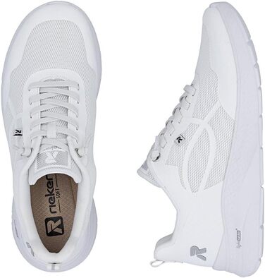 Жіночі білі кеди Rieker Low-Top M8551, низькі прогулянкові кросівки зі знімною устілкою, розмір 41 EU