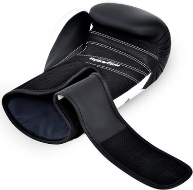 Боксерські рукавички Starpro 14oz для потужних ударів, чорні-білі, для чоловіків та жінок, тренування та спорт