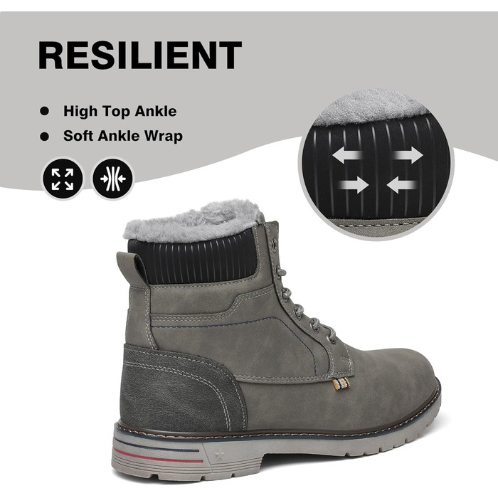 Зимові черевики Mishansha Herren: теплі, водонепроникні, для жінок, розмір 44 EU, сірі