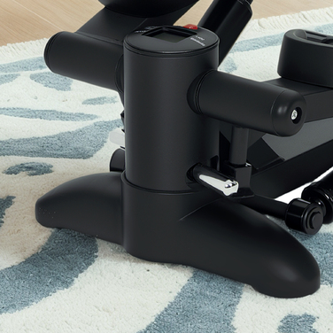 Міні-степер: компактний тренажер для дому, фітнес-степер з LCD-дисплеєм та антиковзними платформами, чорного кольору