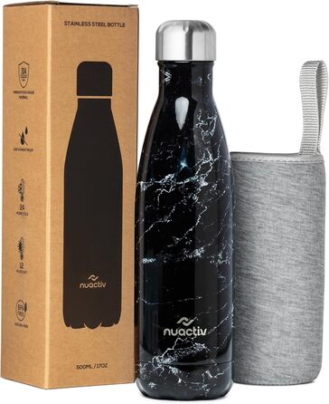 Фляга з нержавіючої сталі 500 мл – ізольована фляга, зберігає холод до 24 годин та тепло до 12 годин. Без витоку, з подвійними стінками, BPA-Free, міцна. Ідеально для подорожей, активного відпочинку, школи, спорту, фітнесу та повсякденного використання. К