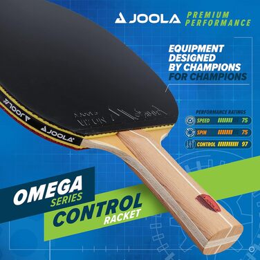 Ракетка для настільного тенісу JOOLA Omega Control для просунутих гравців, гума Vizon, flared grip