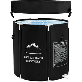 Ексклюзивна ванна для крижаних процедур B&Y з кришкою (75x75 см) – для спортсменів та відпочинку на природі