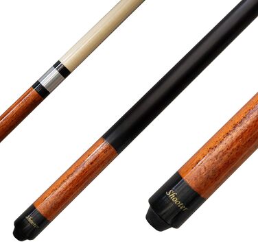 Більярдний кий Winsport Shooter Billardqueue з акацієвого дерева, преміум якість, 147 см, 2-TLG, з клеєвим або гвинтовим шкіряним наконечником 12,5 мм/12 мм, нержавіюча сталь