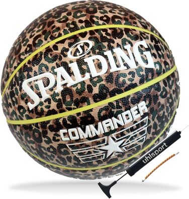 Баскетбольний м'яч Spalding Commander розмір 7 для залу та вулиці з насосом