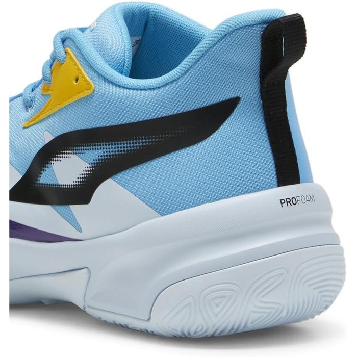 Баскетбольні кросівки PUMA Genetics для чоловіків, білий-електрик лайм, розмір 43 EU / 44.5 EU, блакитний, крижаний блакитний