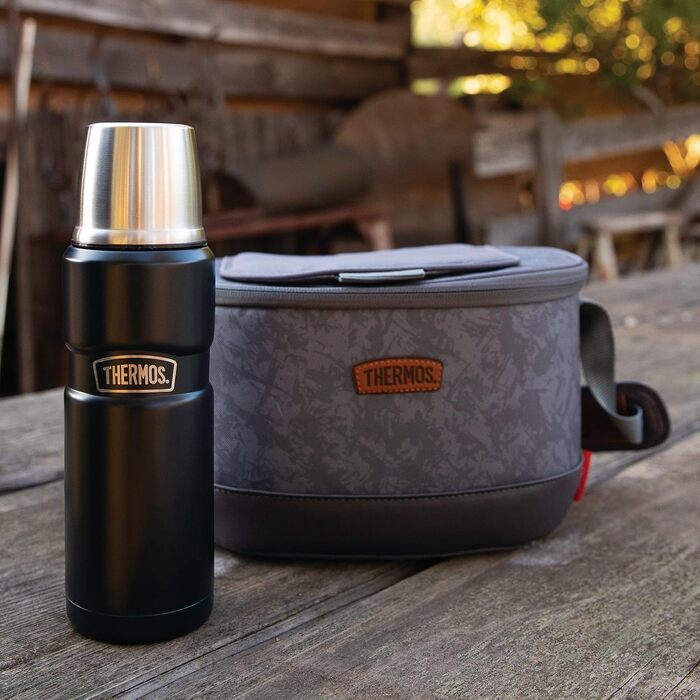 Термос THERMOS Stainless King, вакуумна пляшка, 473 мл, синя
