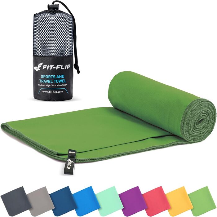 Рушник Fit-Flip з мікрофібри - компактний, швидковисихаючий, для спорту, подорожей, пляжу - 60x120 см, 1 шт.