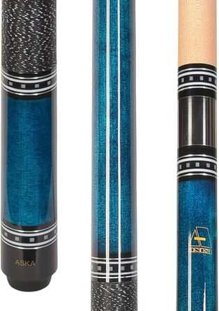 Більярдний кий ASKA L9: канадський клен, ірландське полотно, тверда вершина Le Pro, 18 унцій, синій