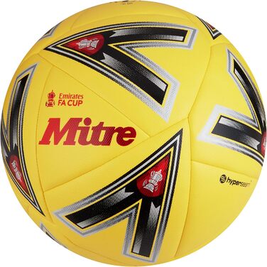 Футбольний м'яч Mitre Match FA Cup, розмір 4, жовтий, високої міцності, для тренувань