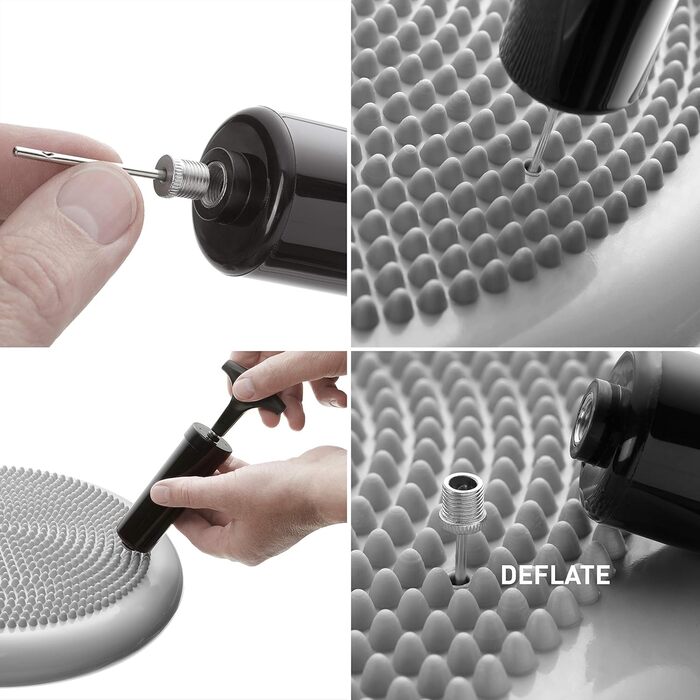 Крісло-подушка BODYMATE для балансу та тренувань, 34 см, срільно-сірий колір